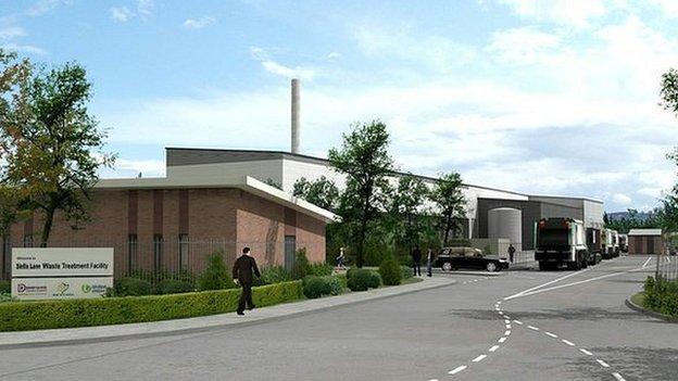 Sinfin plant, artists impression