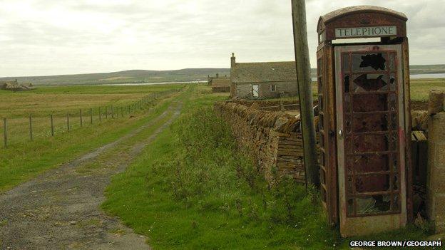 Phone box on Stroma