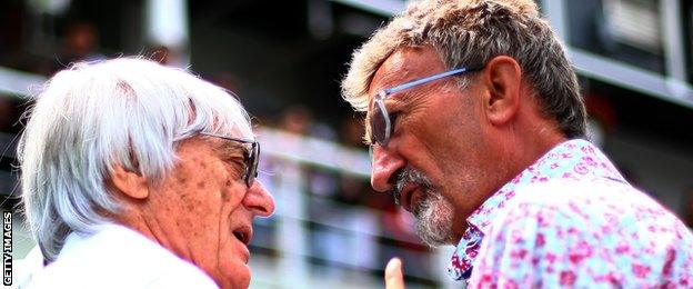 Bernie Ecclestone and Eddie Jordan