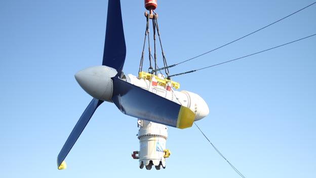 A tidal turbine