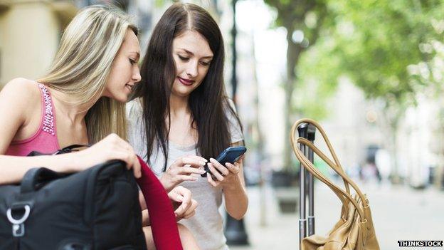 Women on phone