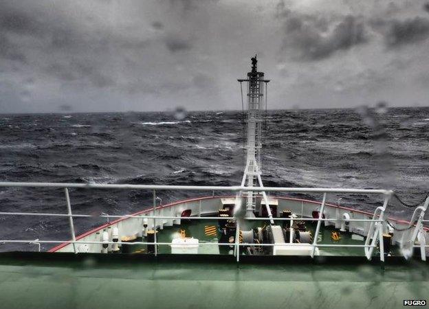 Angry seas