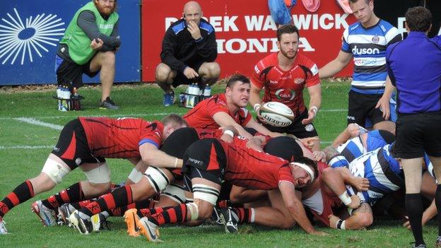 Jersey scrum against Bath