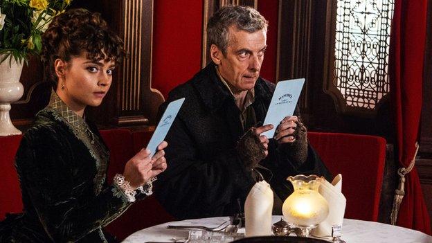 Jenna Coleman and Peter Capaldi in Doctor Who