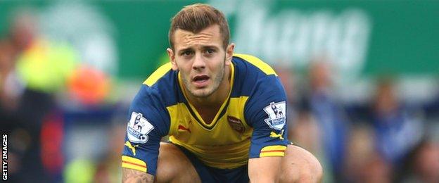 Arsenal midfielder Jack Wilshere