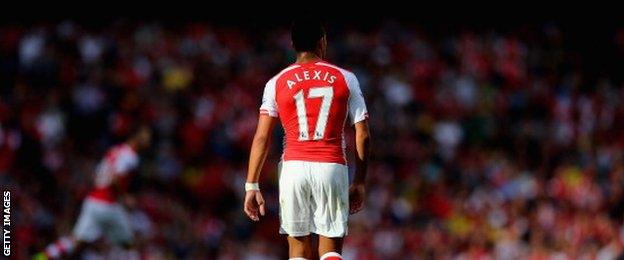 Arsenal forward Alexis Sanchez