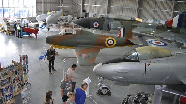 Inside the Jet Age Museum at Gloucestershire Airport