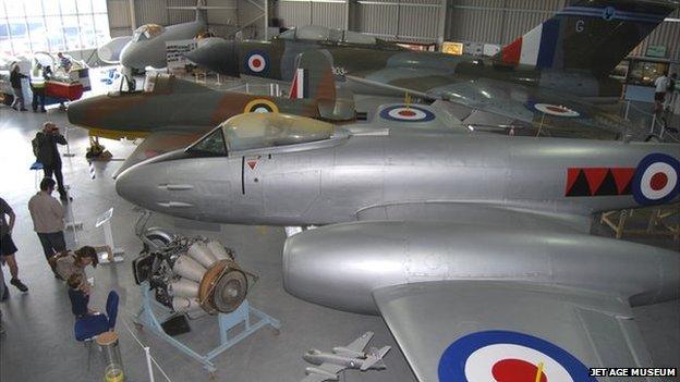 Inside the Jet Age Museum at Gloucestershire Airport