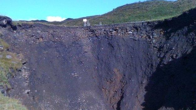 Sinkhole near Cowshill