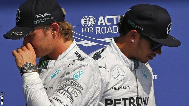 Nico Rosberg and Lewis Hamilton