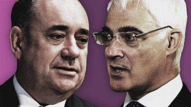 Alex Salmond and Alistair Darling