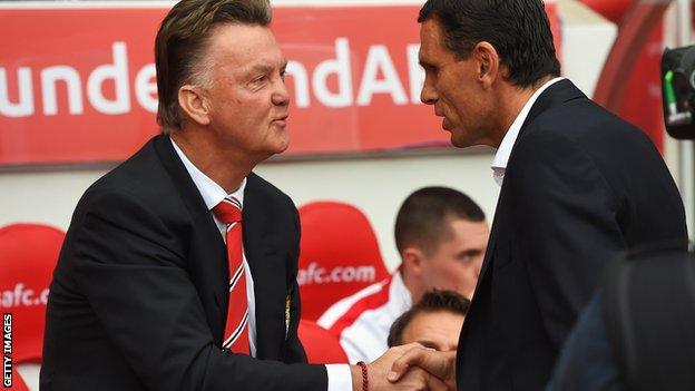 Louis van Gaal and Gus Poyet