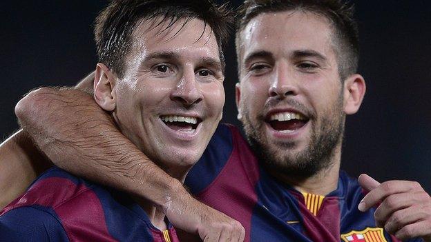 Lionel messi and Jordi Alba