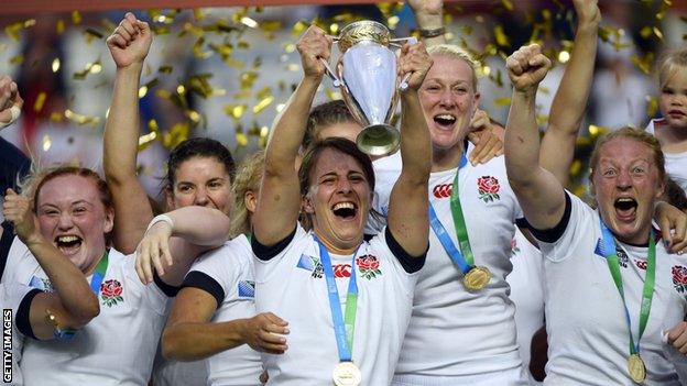 England's 15-a-side team won the Women's Rugby World Cup in Paris