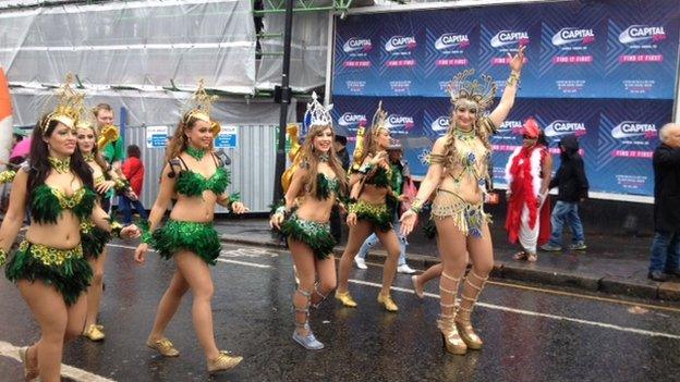 Part of the parade at the Notting Hill carnival