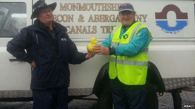 Tony Pugh and Roger Francis of the Monmouthshire, Brecon and Abergavenny Canals Trust