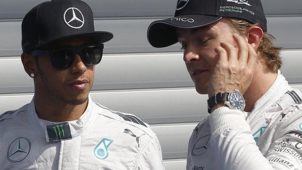 Hamilton and Rosberg