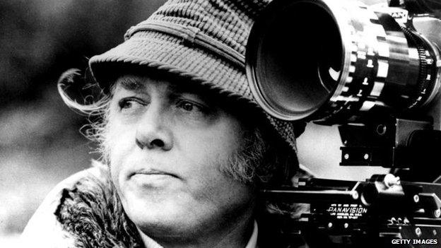 Lord Attenborough, on the set of Magic