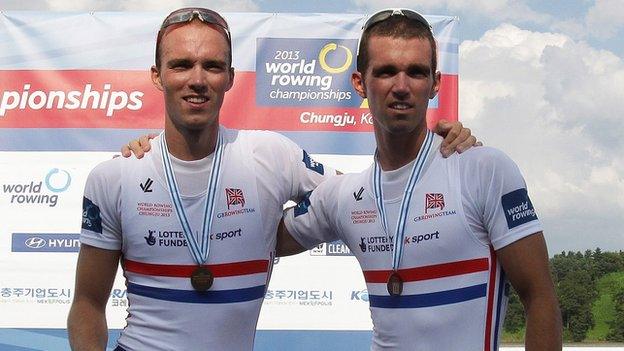 Peter and Richard Chambers won bronze at last year's world championships