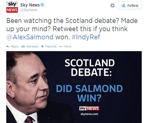 Sky News tweet