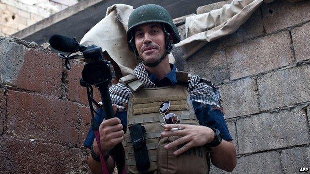 James Foley in Aleppo, Syria, on 5 November 2012