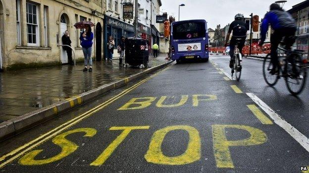 Bup stop sign in Bristol