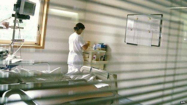 Nurse in hospital ward