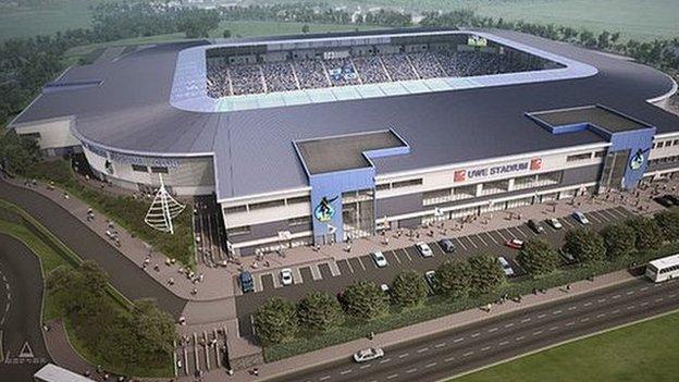 Artist impression of new stadium