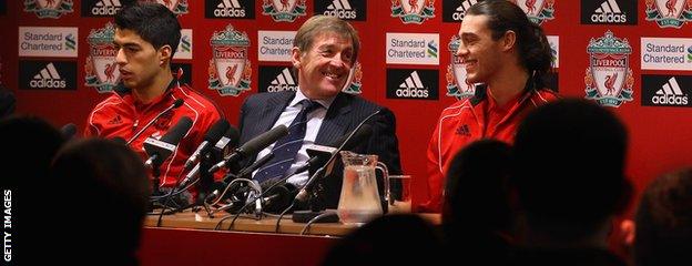 Luis Suarez. Kenny Dalglish and Andy Carroll