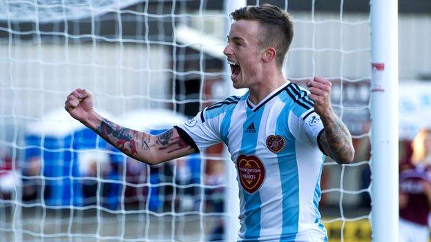 Gary Oliver knocked Hearts in front at Ochilview