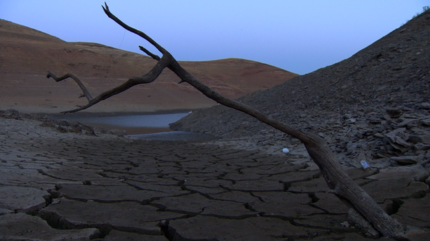 Cracked earth in California