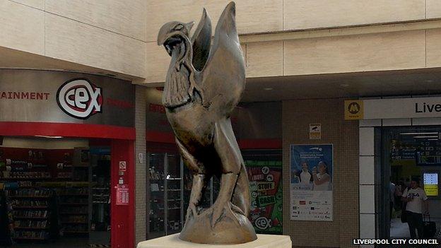Artist's impression of Liverpool Central Station Liver Bird