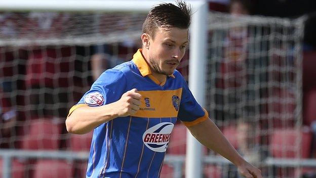 Shrewsbury Town striker Andy Mangan