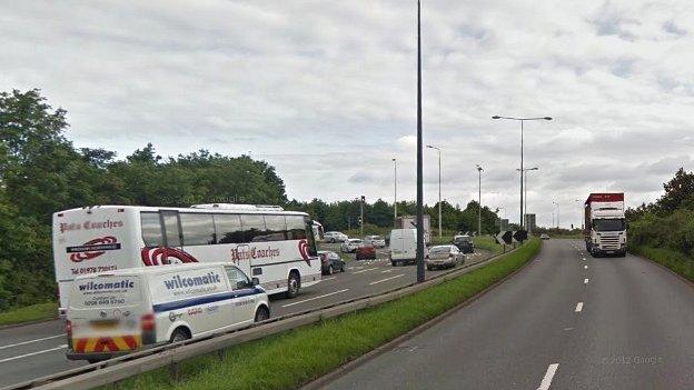 A483 approaching A55 junction