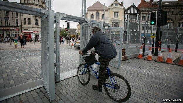 A cyclist