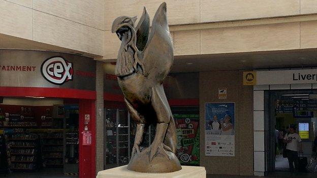 Artist's impression of Liverpool Central Station Liver Bird