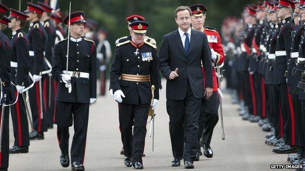 David Cameron meets officer cadets at Sandhurst 2010