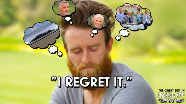 Iain with a caption saying "I regret it"