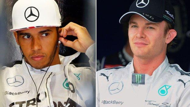 Lewis Hamilton and Nico Rosberg