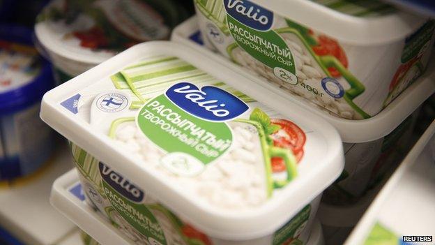 Finnish Valio soft cheese in Moscow