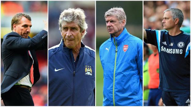 Brendan Rodgers, Manuel Pellegrini, Arsene Wenger and Jose Mourinho