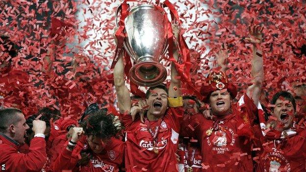 Lierpool champions league trophy