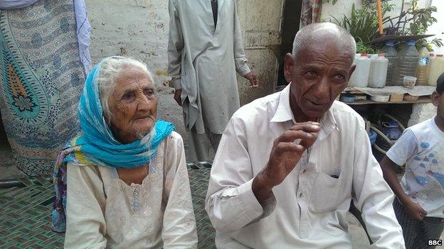 retired government servant Allah Ditta 85 and his mother