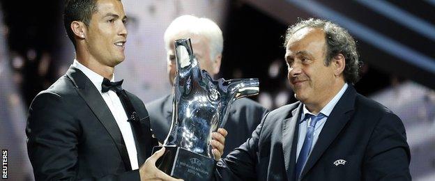 Cristiano Ronaldo wins Uefa Best Player in Europe Award