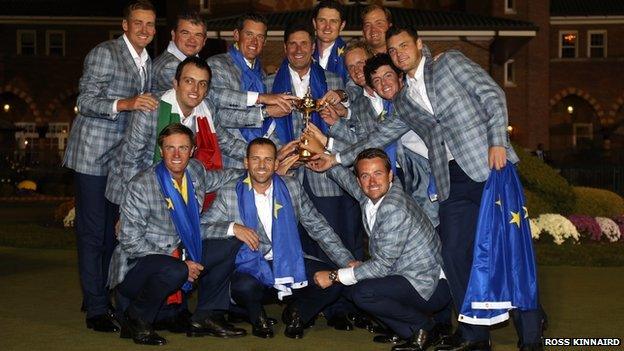 Europe's winning Ryder Cup team from 2012