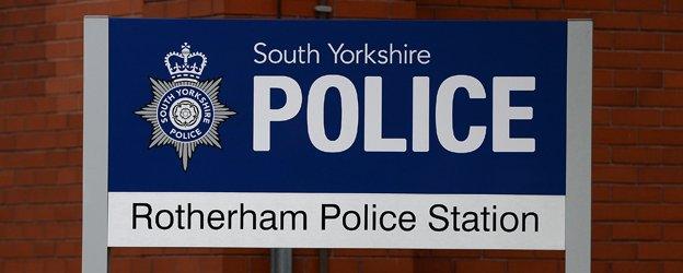 Rotherham police sign