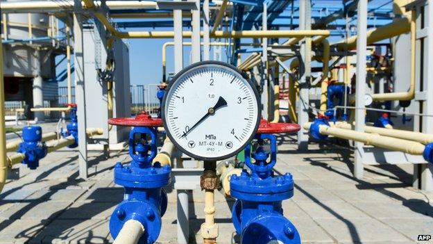 Ukraine gas installation near Kharkiv - file picture