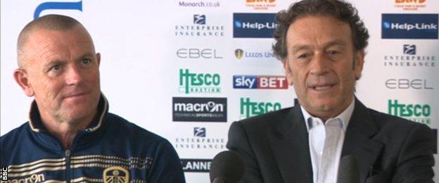 David Hockaday (left) with Massimo Cellino (right)