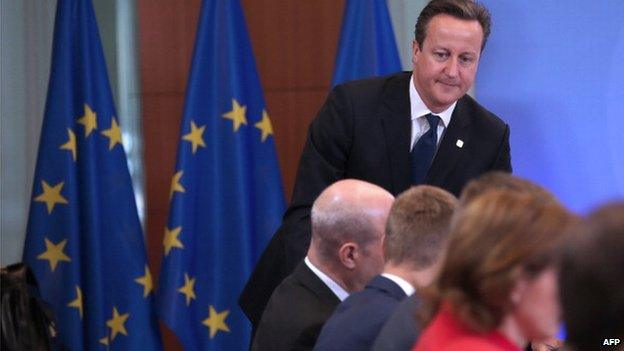 File photo: British Prime Minister David Cameron at the EU Council on 27 June 2014 at the EU headquarters in Brussels