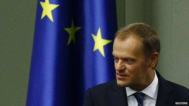 Poland's Prime Minister Donald Tusk attends a parliamentary meeting in Warsaw, 29 August 2014